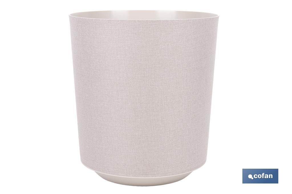 MACETA O MACETERO GAMA TEXTIL COLOR BEIGE PP Ø 195 X 201 MM 4,9 L VENTA UNITARIA (PACK: 1 UDS)