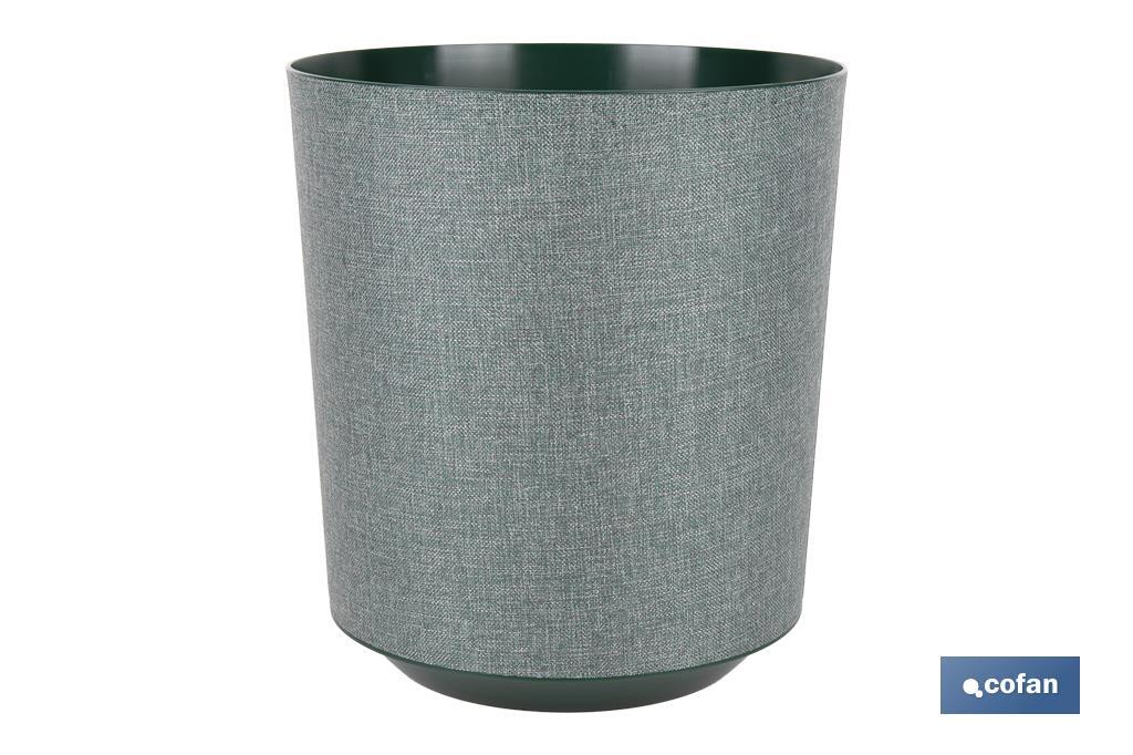 MACETA O MACETERO GAMA TEXTIL COLOR VERDE PP Ø 254 X 269 MM 10,5 L VENTA UNITARIA (PACK: 1 UDS)
