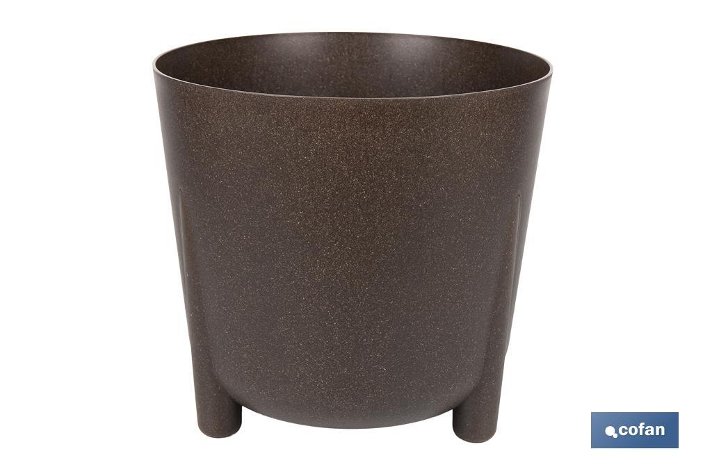 MACETA CON PATAS Y FILTRO DE DRENAJE COLOR CAFÉ WPC Ø 212 X 203 MM 5,1 L VENTA UNITARIA (PACK: 1 UDS)