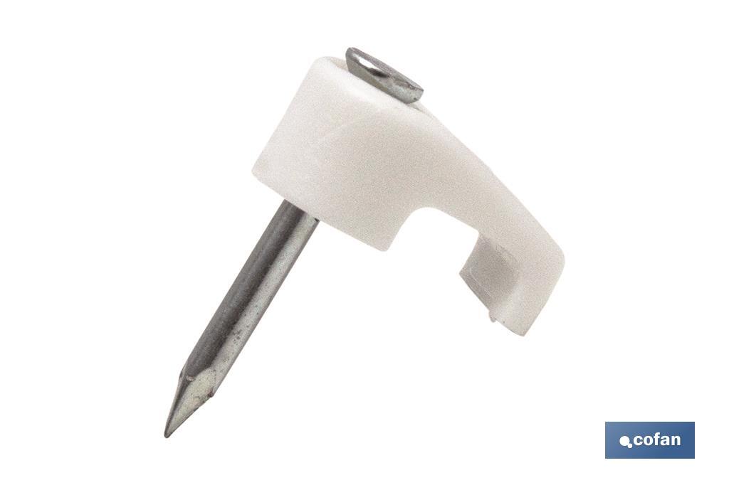 GRAPA PLÁSTICO CABLE PLANO 3,9X2,2MM (PACK: 200 UDS)