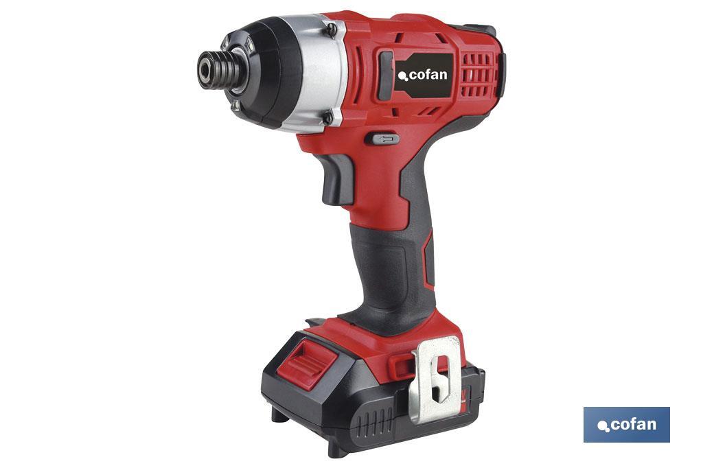 Atornillador percutor de impacto a batería con 2000 rpm | Batería Li-ion de 18V + Cargador incluido